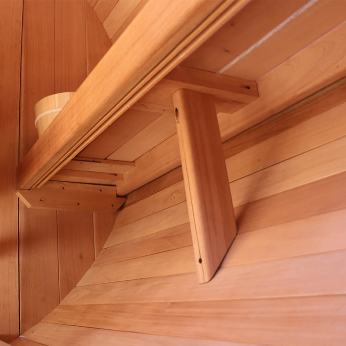 Scandia Traditional Barrel Sauna w/ Canopy